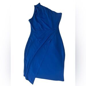 Pretty Carden Elegant Blue One-Shoulder Dress